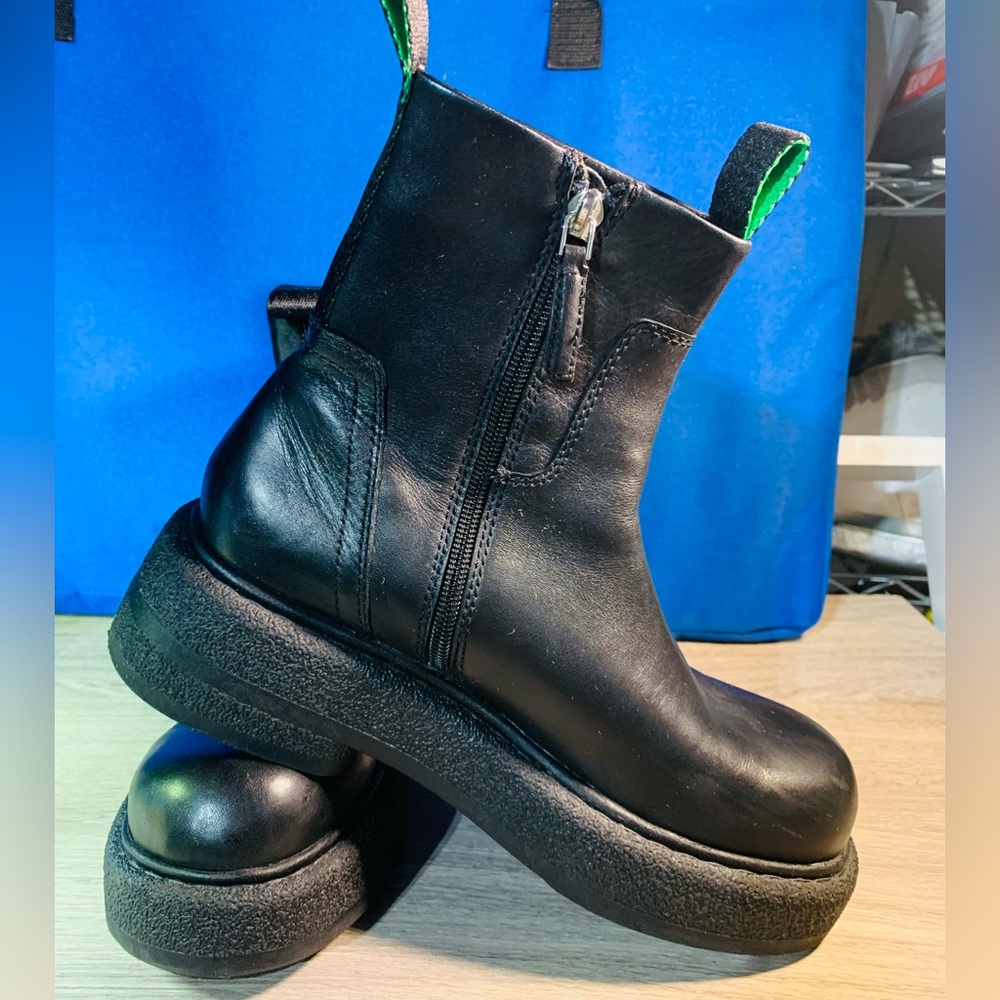 Zara leather thick sole ankle boots